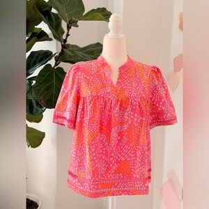 Pink and Orange Women's Top